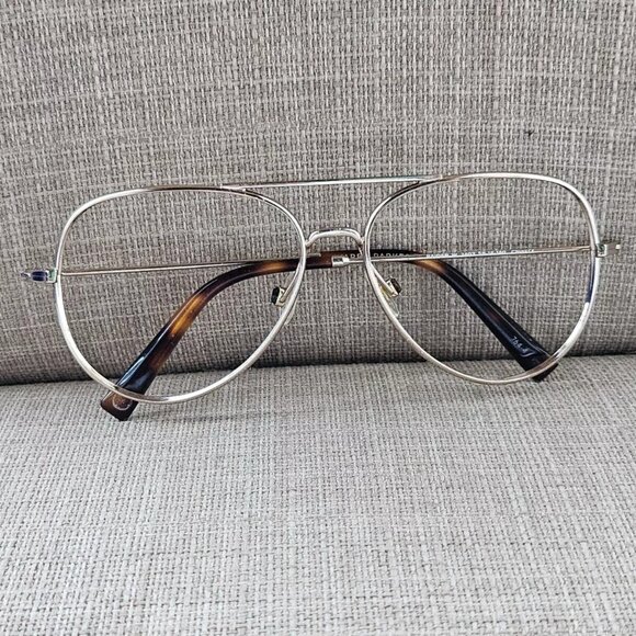 Warby Parker Eyeglasses Frame Gold Tone Glasses RAIDER 58[]14 140 Eyewear Frame - Picture 2 of 12